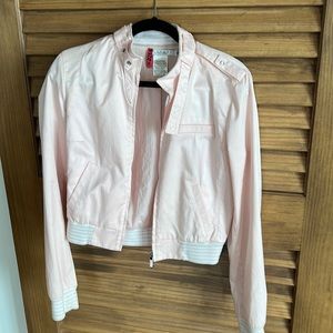 Pink moto style jacket size small